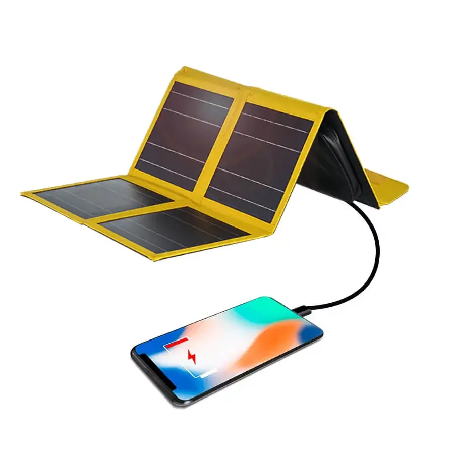Folding Solar Panel - 折りたたみ式パネル携帯電話 ポータブルパネル充電器 折りたたみミニパネル ポータブルソーラー