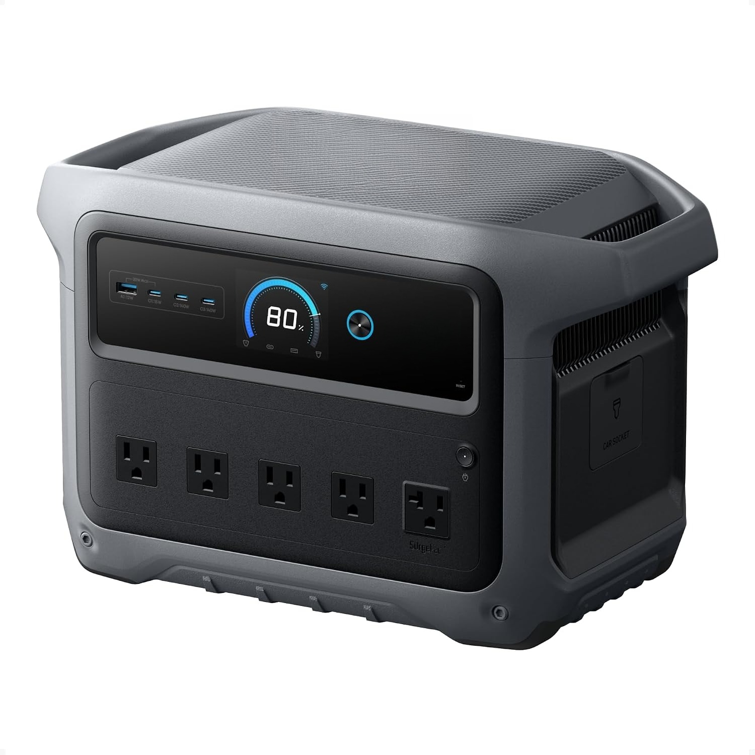 Anker Power Station Solix C1000 - C1000 Gen 2 ポータブル電源、1,024Wh、2,000W、キャンプ用 | 1,024Wh