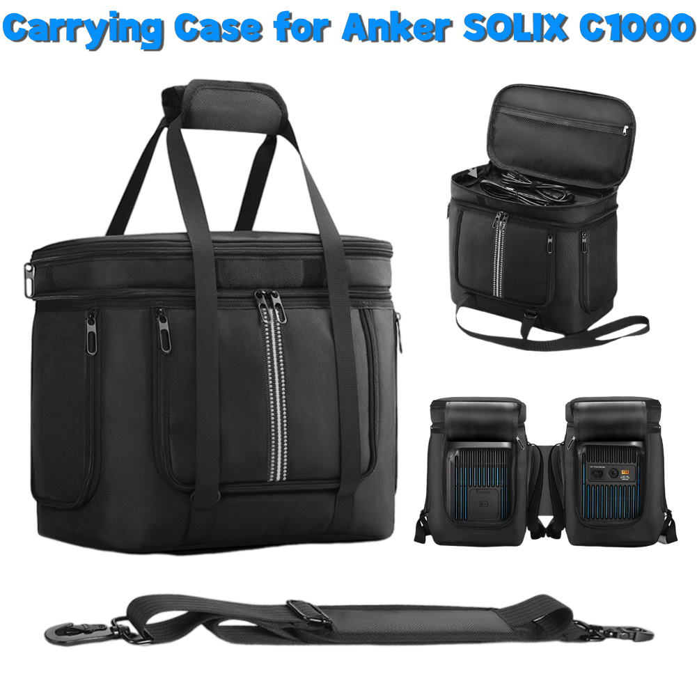 Anker Power Station Solix C1000 - アンカー SOLIX C1000 キャリングケースポータブル電源ポータブル発電所バッグ旅行キャリングバッグ旅行収納袋アンチドロップ