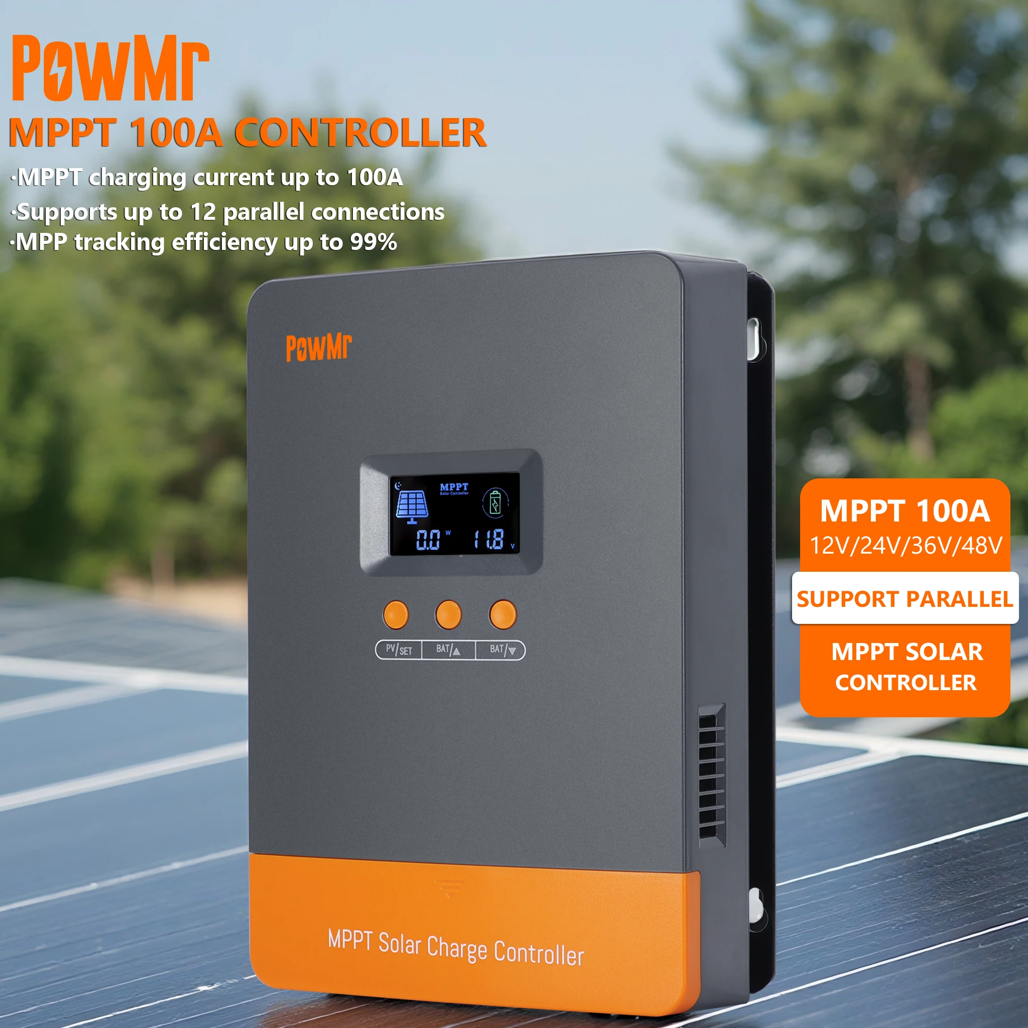 PowMr ホットセール 12V 24V 48V バッテリー - Mppt Charge Controller のレビューと価格