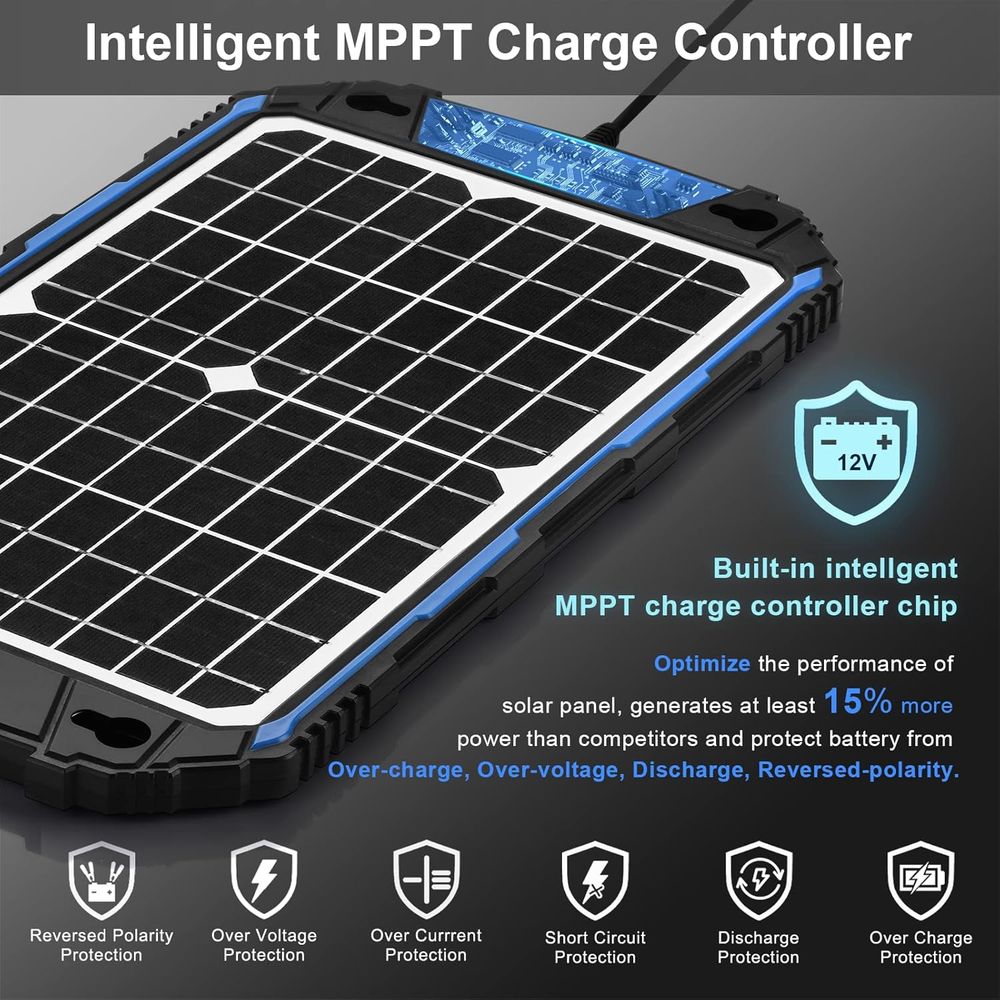 防水 12W 12V ソーラーバッテリー充電器＆メンテナー  - Mppt Charge Controller のレビューと価格