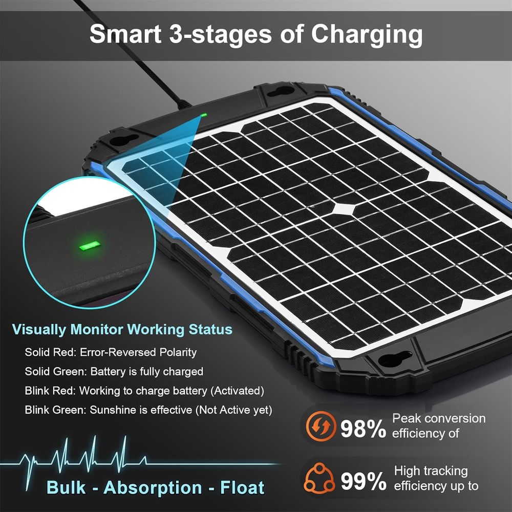 防水 12W 12V ソーラーバッテリー充電器＆メンテナー  - Mppt Charge Controller のレビューと価格