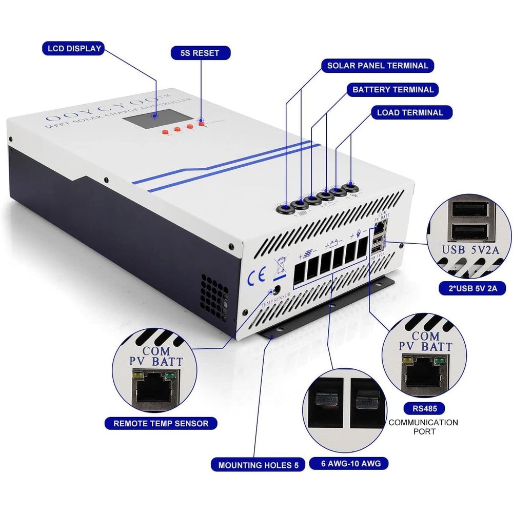 100アンペアMPPTソーラー充電コントローラー24V 12 - Mppt Charge Controller のレビューと価格